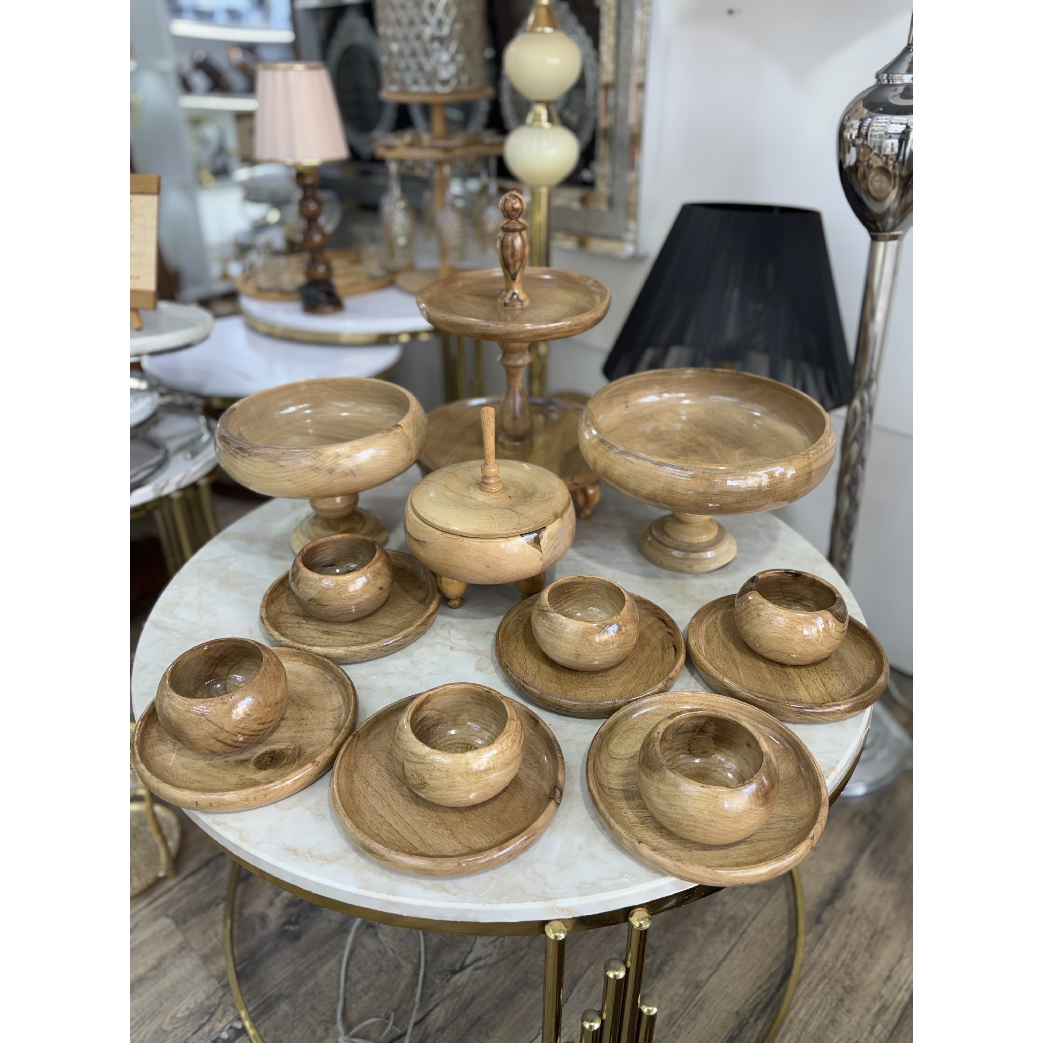 سرویس پذیرایی چوبی گردو 4 قسطه