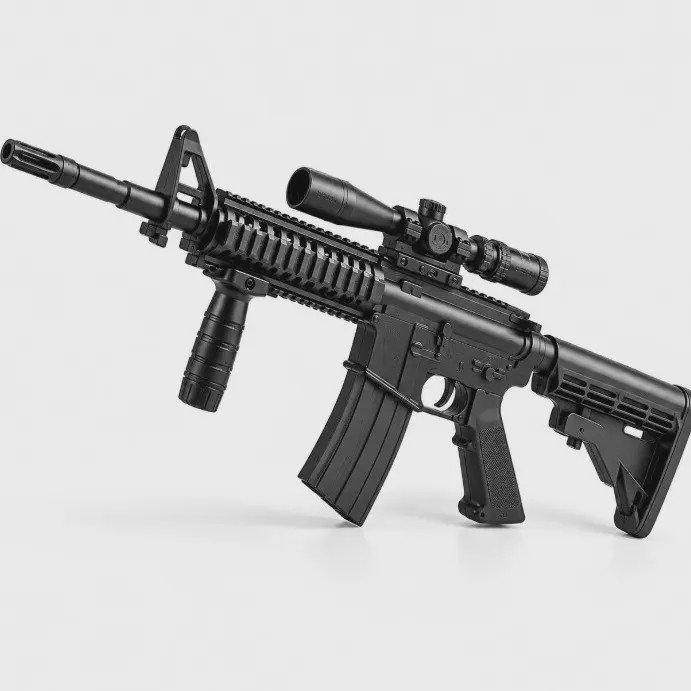 تفنگ تیر ژله ای شارژی M4 مدل Assault Rifle با دوربینجدید