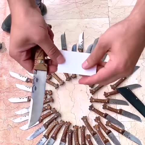 چاقوی پوست کنی دسته نگین کاری حیدری طرح ممد قمی با غلاف