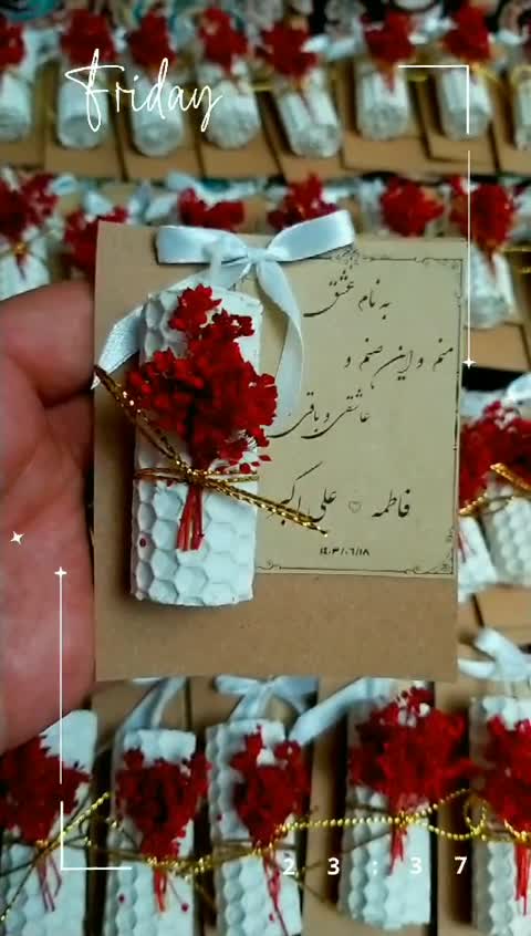 گیفت روز مادر گیفت نامزدی شمع موم عسلی