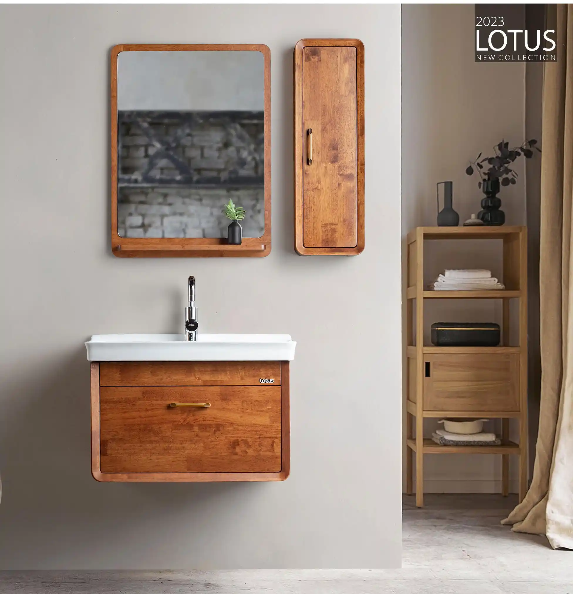 کابین روشویی لوتوس مدل طرح چوب دیانا 700 Diana ابعاد 50 * 71