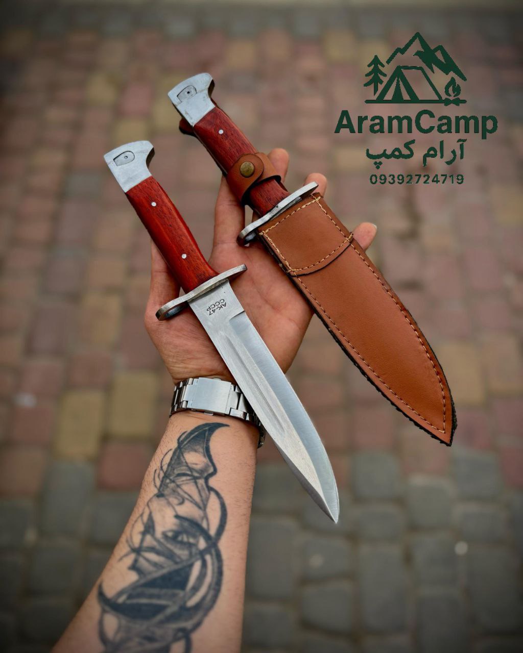 چاقو شکاری Cccp با غلاف مخصوص کمپینگجدید