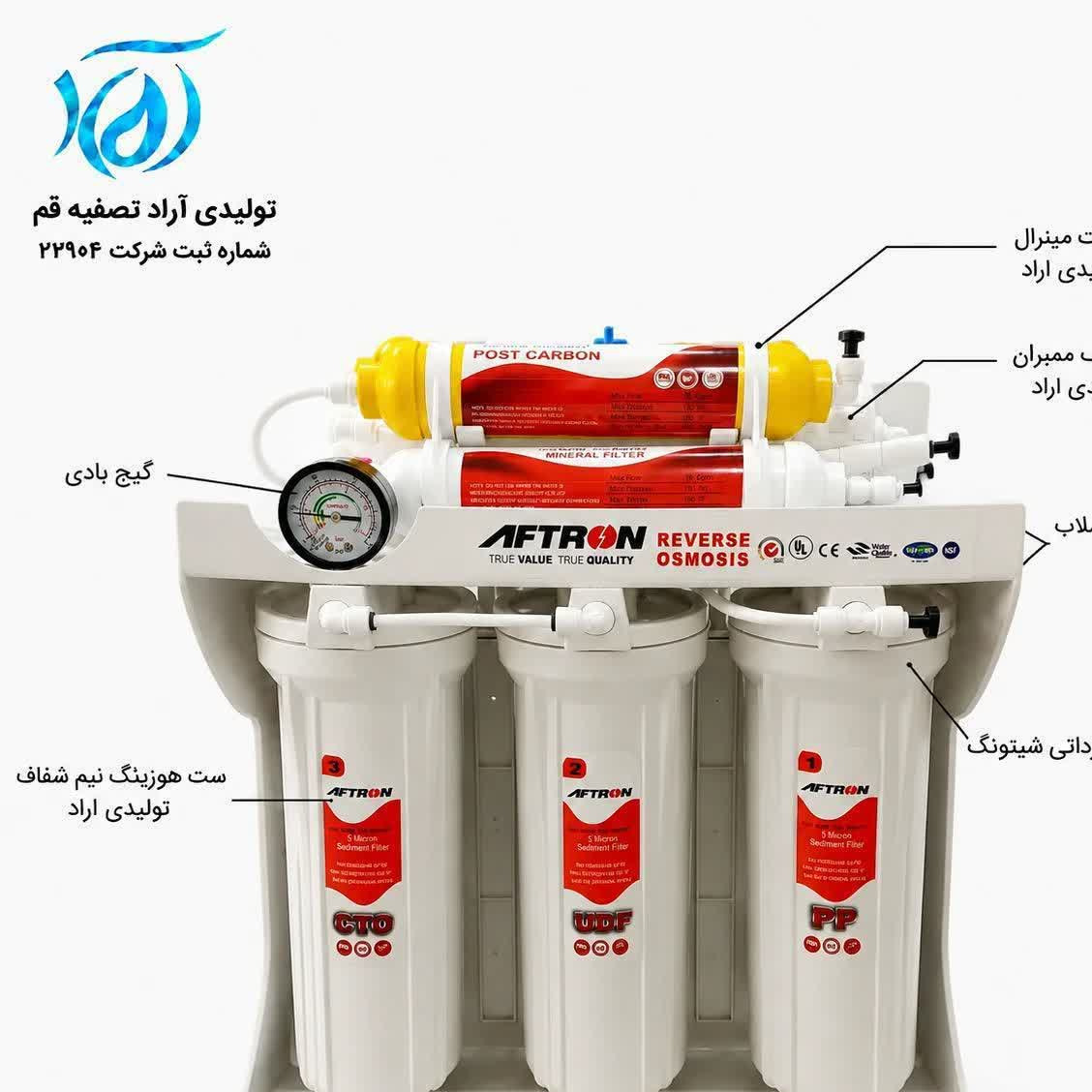 دستگاه تصفیه آب 6 مرحله ایرانی فول اقتصادی با گارانتی
