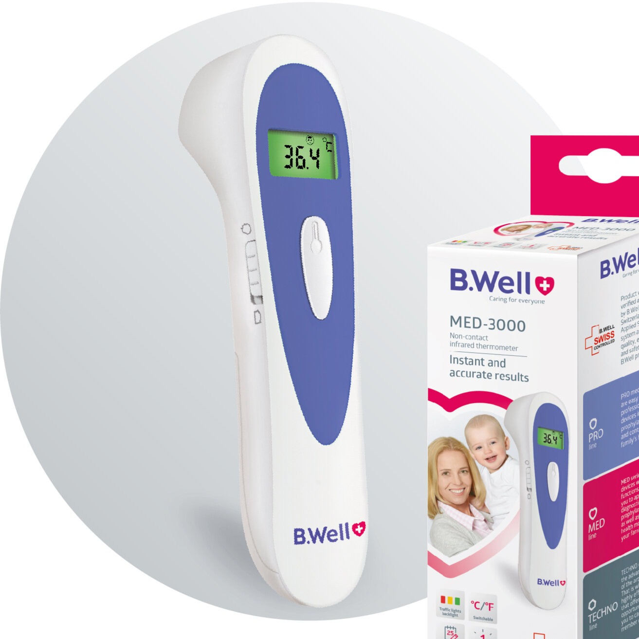 تب سنج مادون قرمز غیرتماسی B.Well MED-3000 با حافظه 25 نتیجهجدید