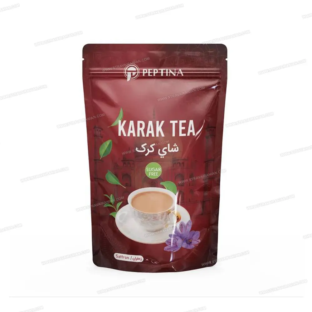 پاکت چای کرک زعفرانی بدون شکر 500 گرمی پپتینا