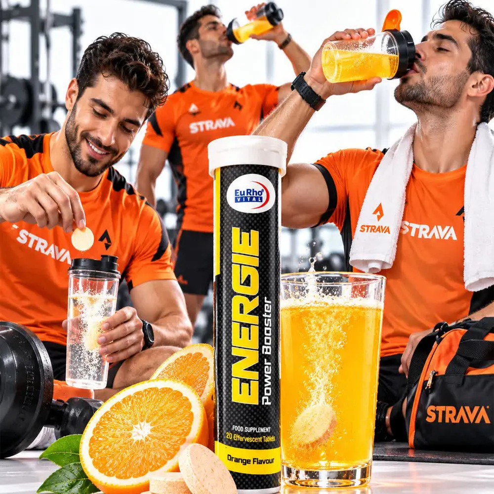 قرص جوشان انرژی با طعم پرتقال 20 عددی یوروویتالجدید