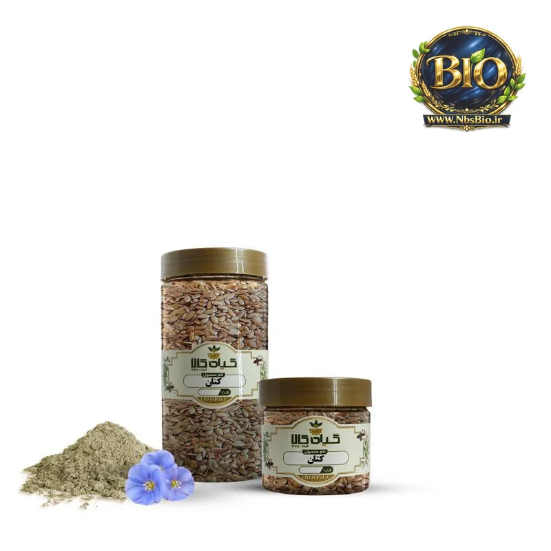 دانه کتان خشک یا پودری بسته بندی