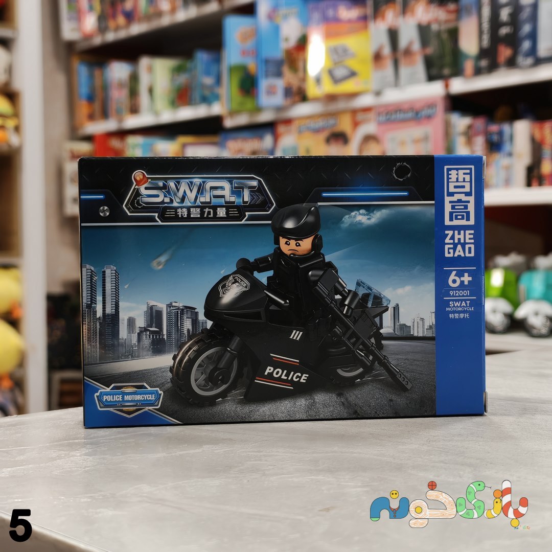 لگو پلیس SWAT با مینیفیگور به همراه موتور کد 912001