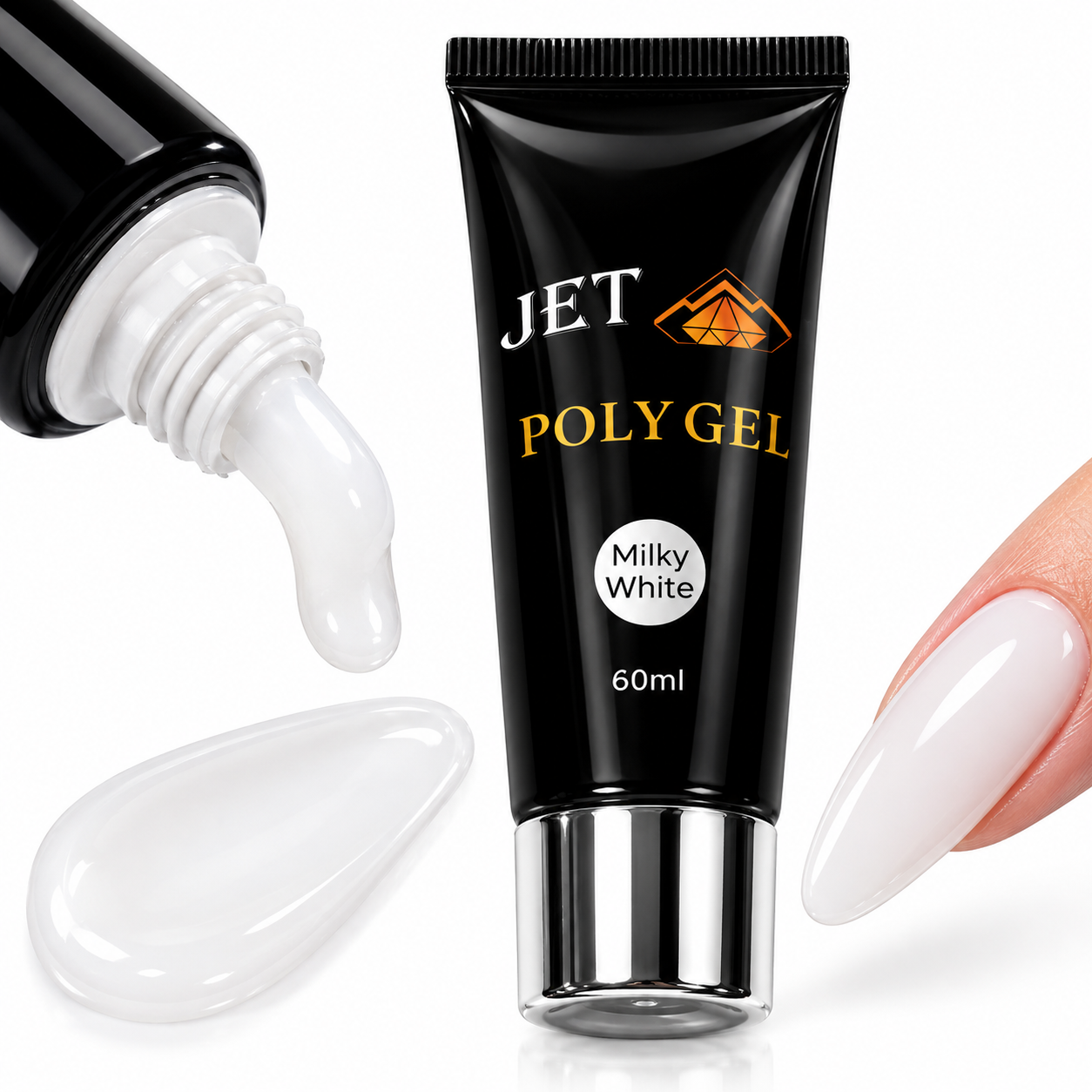 پلی ژل برند جت JET حجم 60 میل رنگ MILKY WHITE