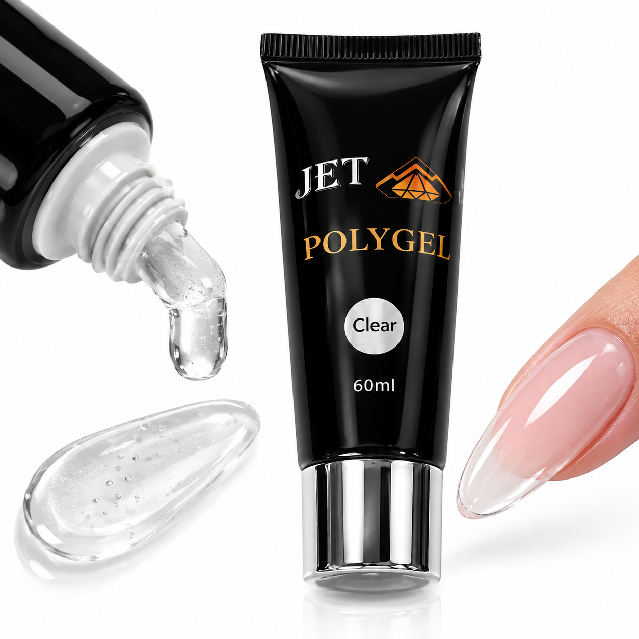 پلی ژل برند جت JET حجم 60 میل رنگ CLEAR