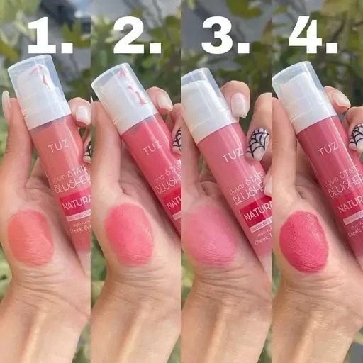 رژگونه مایع پمپی توز رژگونه در رنگبندی