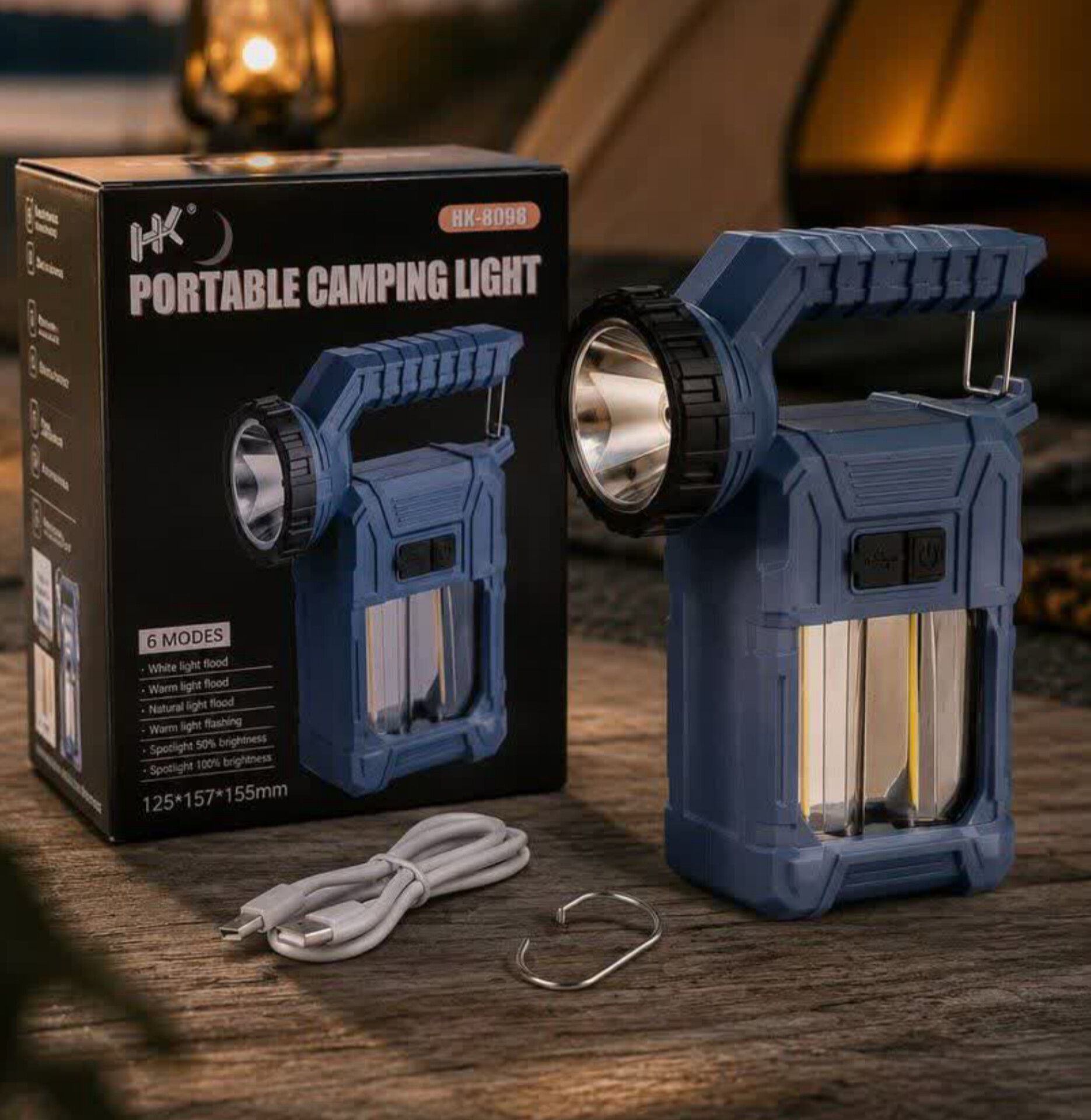 چراغ کمپینگ قابل حمل HK-8098جدید
