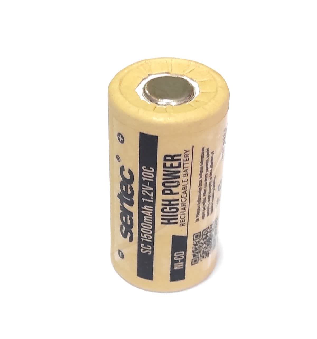 باتری دریل 1.2 ولت 1500mAh جریان بالا 10Cبرند سرتک sertec