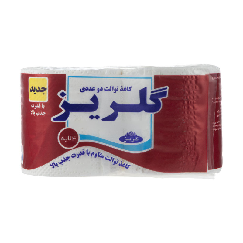 دستمال توالت گلریز مدل 07 4 بسته 2 عددی