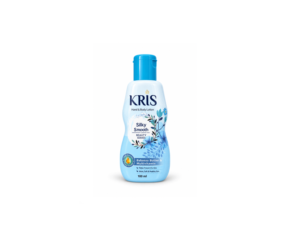 لوسیون دست و بدن کریس KRIS مدل Silky Smooth حاوی کره باباسو و مولتی ویتامین Babassu Butter and Multivitamin حجم 100 میل