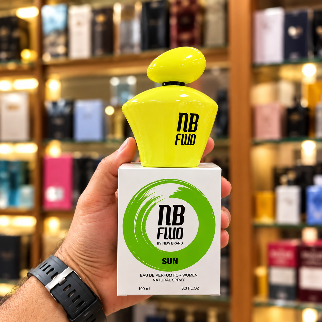 ادوپرفیوم زنانه نیو برند NB Fluo Sun حجم 100 میل
