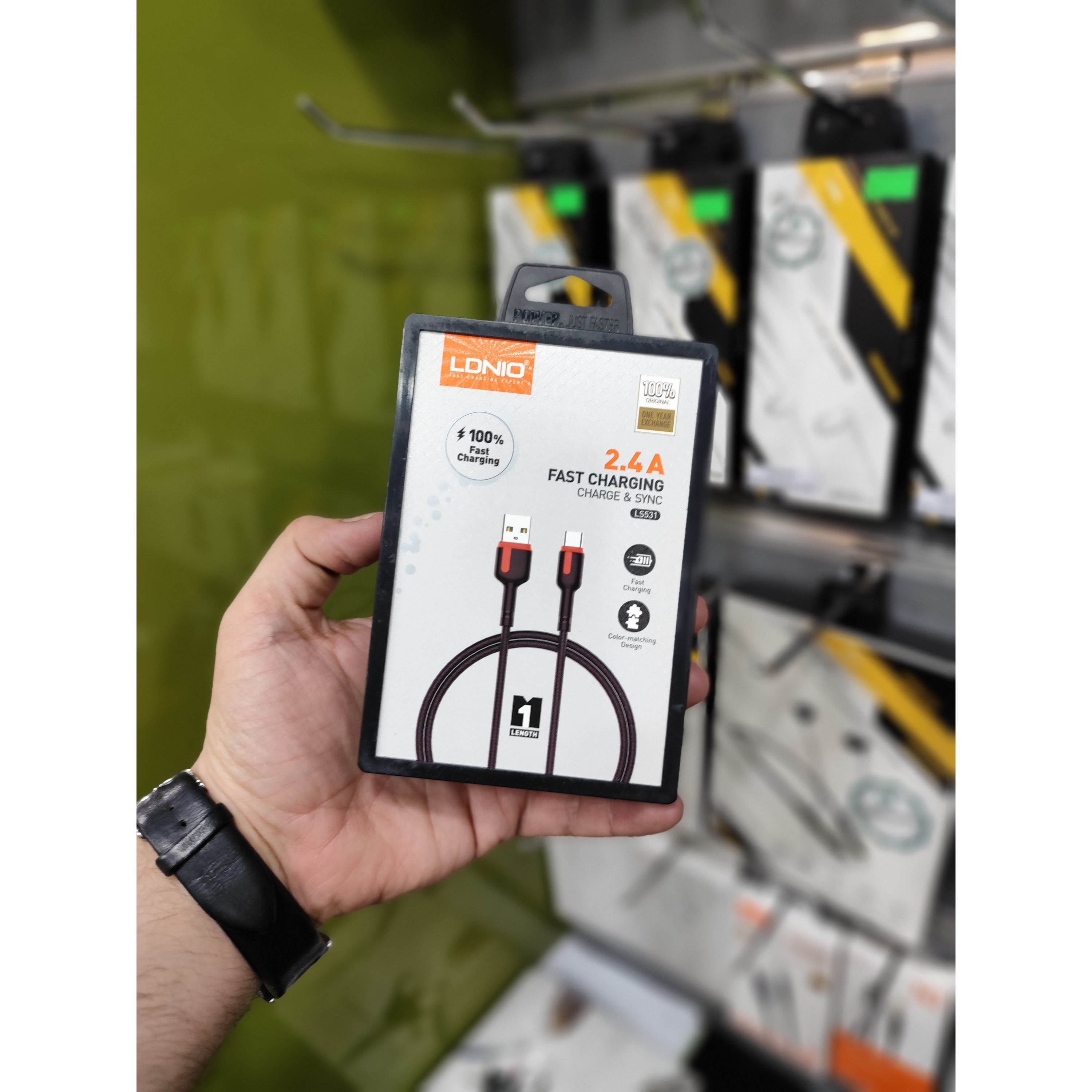 کابل شارژ USB به TYPE C از برند الدینیو L DINO مدل LS531 به طول 1 متر