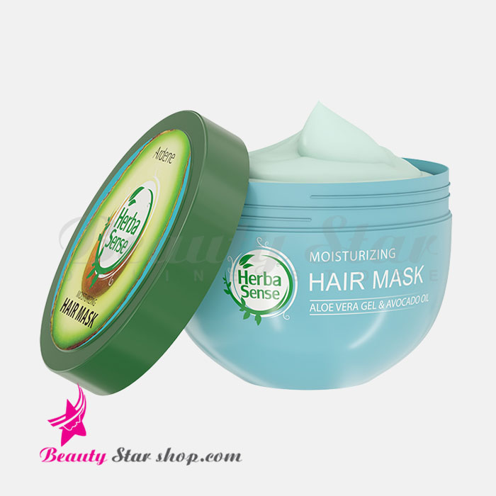 ماسک کراتینه نرم کننده و رطوبت رسان مو آردن هرباسنس حاوی ژل آلوئه ورا و روغن آووکادو مناسب موهای خشک و دارای موخوره حجم