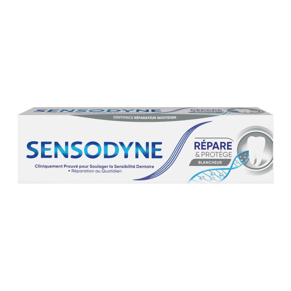 خمیر دندان ترمیم کننده و سفید کننده سنسوداین Sensodyne Repare And Protege Blancheur حجم 75 میل