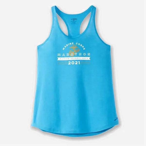 تاپ ورزشی زنانه آبی بروکس Brooks Distance Graphic Tank