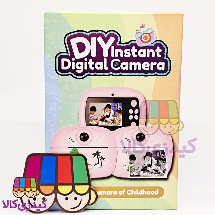 دوربین چاپگر فوری کودک طرح پاندا دوربین سلفی و پشت، بازی و فیلمبرداریجدید