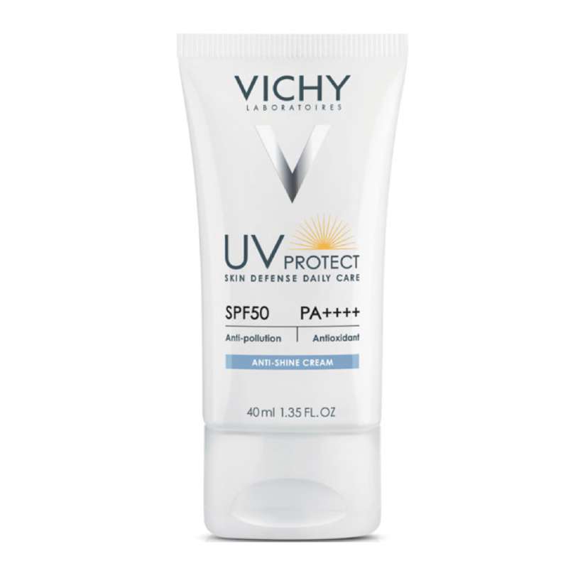 کرم ضد آفتاب بدون رنگ ویشی SPF 50 مدل Anti Shine مناسب پوستهای چرب و مختلط حجم 40 میلیلیتر