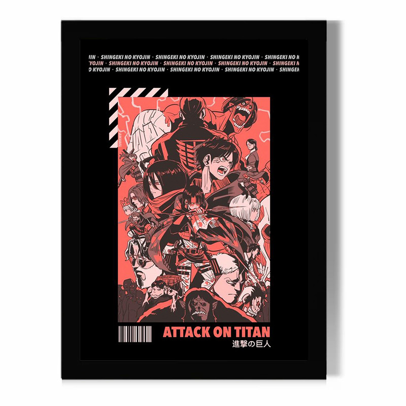 تابلو مدل دیواری طرح اتک آن تایتان Attack on titan کد FD076جدید