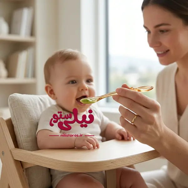 قاشق پوره خوری نوزاد دوکاره برند استرانگ بیبی Strong baby