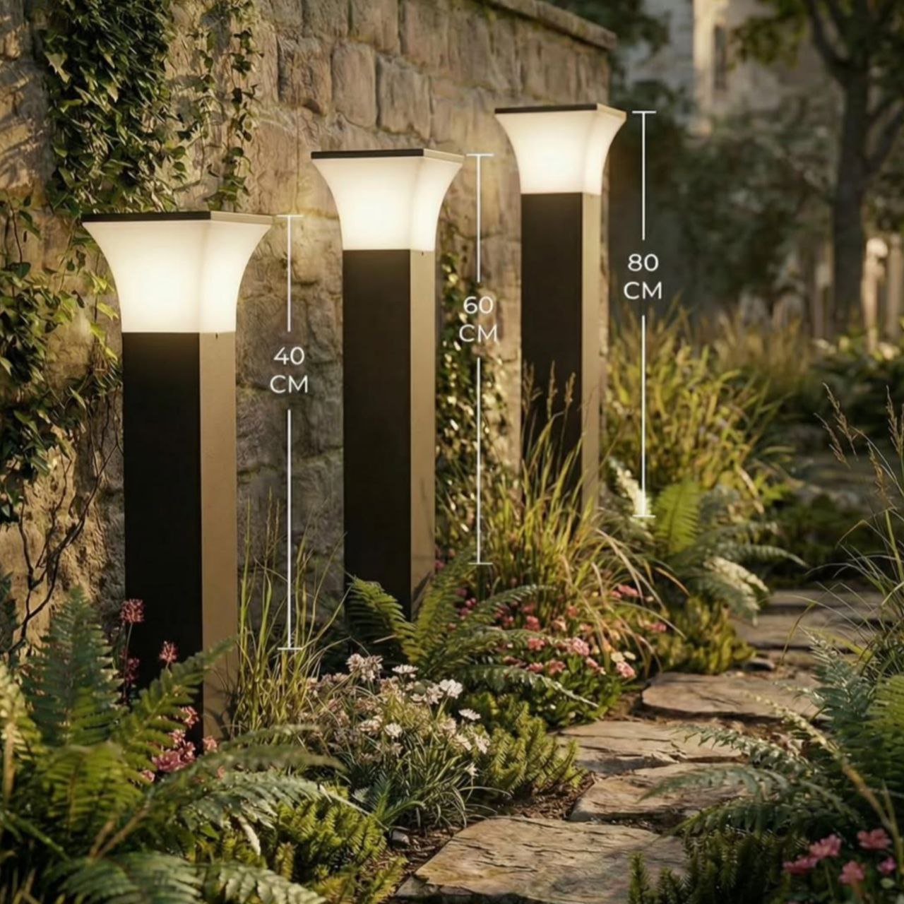 چراغ فلزی حیاطی و باغی ویلایی مدل آروین