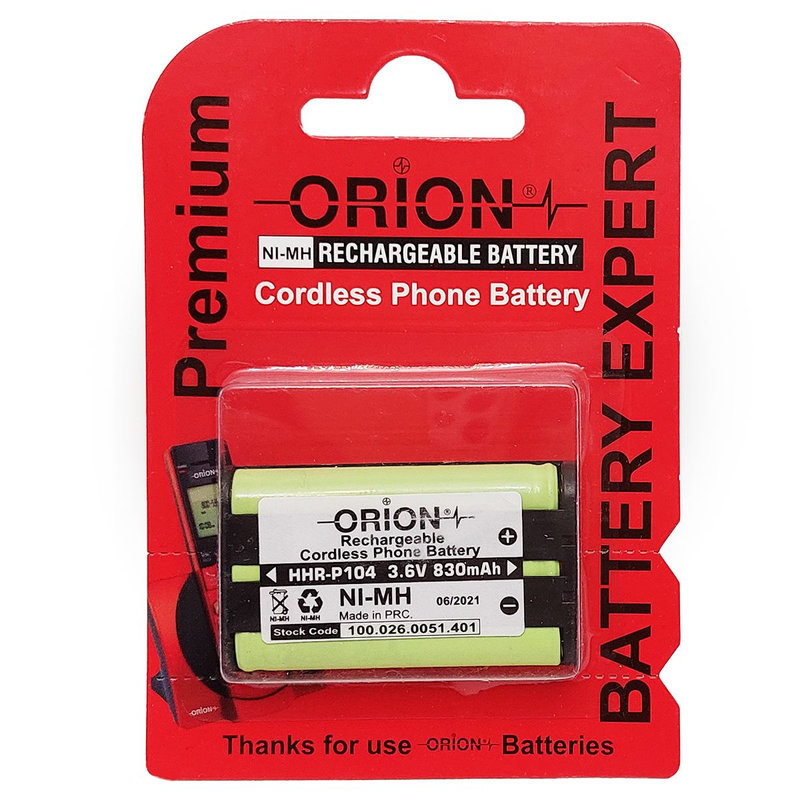 باتری شارژی تلفن (P104) 3.6 ولت 830 میلی آمپر Orion