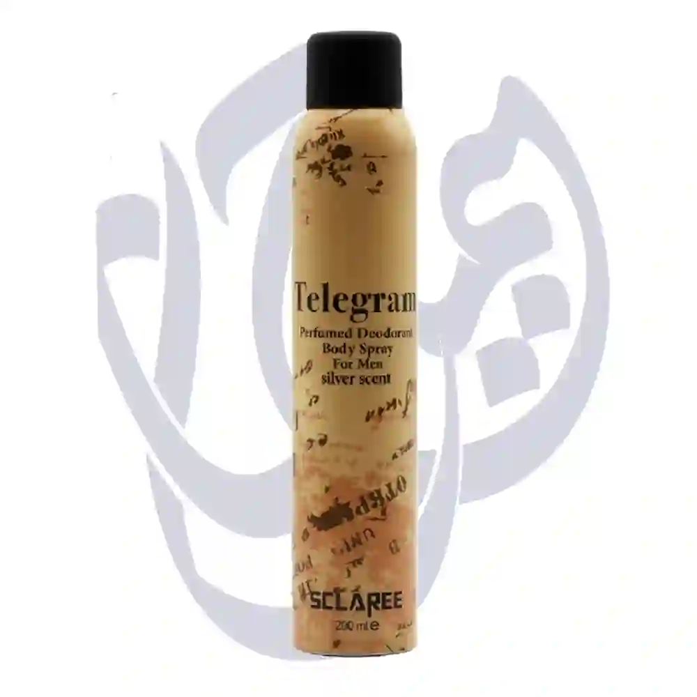 اسپری بدن مردانه اسکلاره مدل Telegram حجم 200 میلی لیتر – رایحه Silver Scent