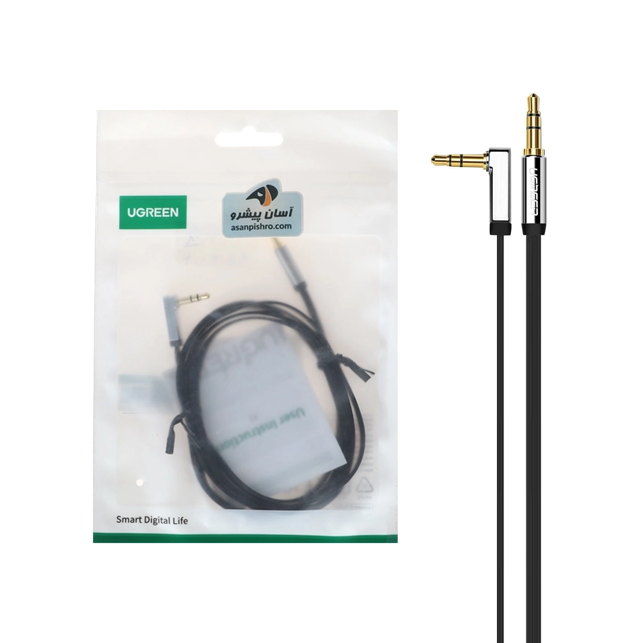 کابل یک و نیم متری UGREEN AUX مدل AV119-10598 - مشکی