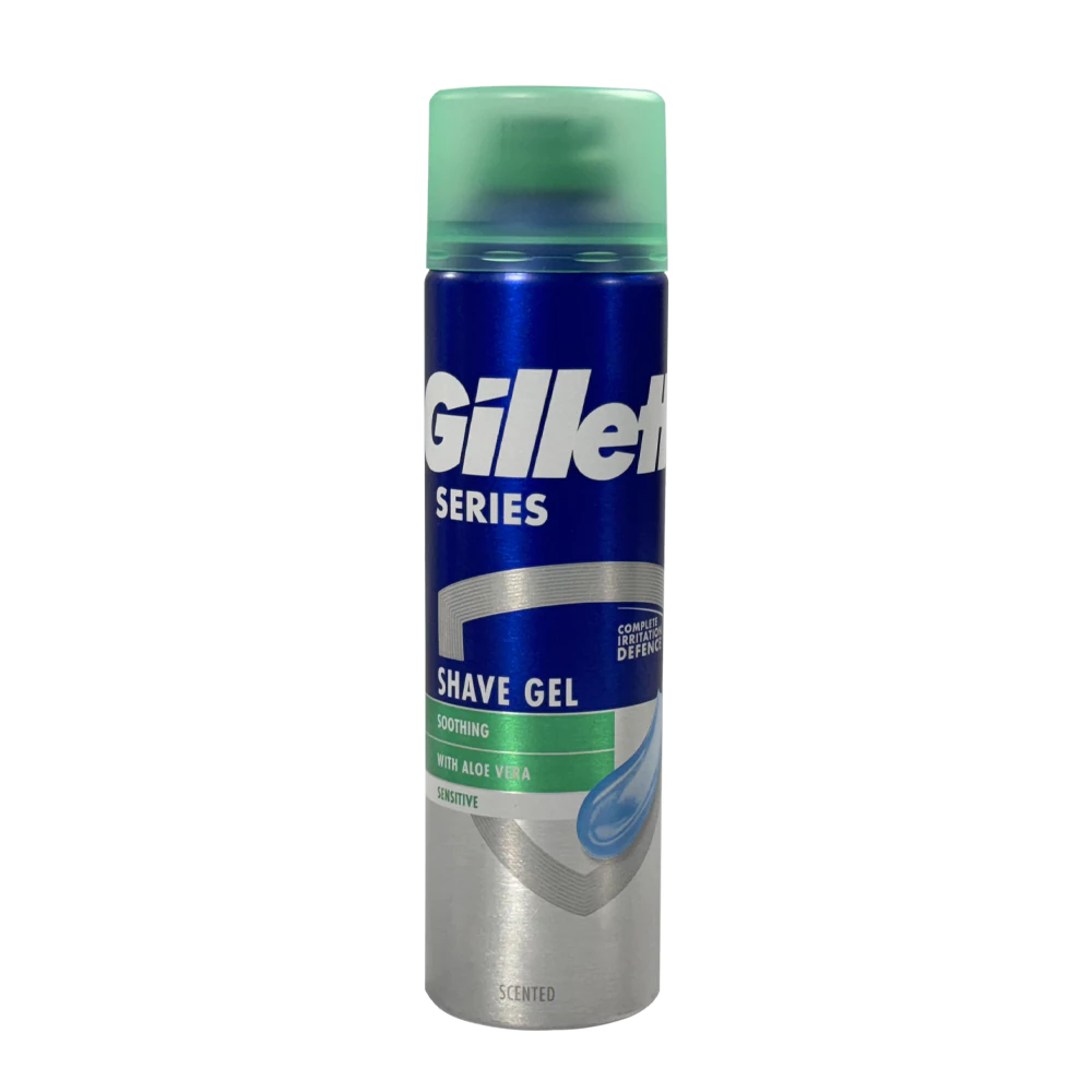 ژل اصلاح تسکین دهنده ژیلت سری Soothing مخصوص پوست حساس 200 میل