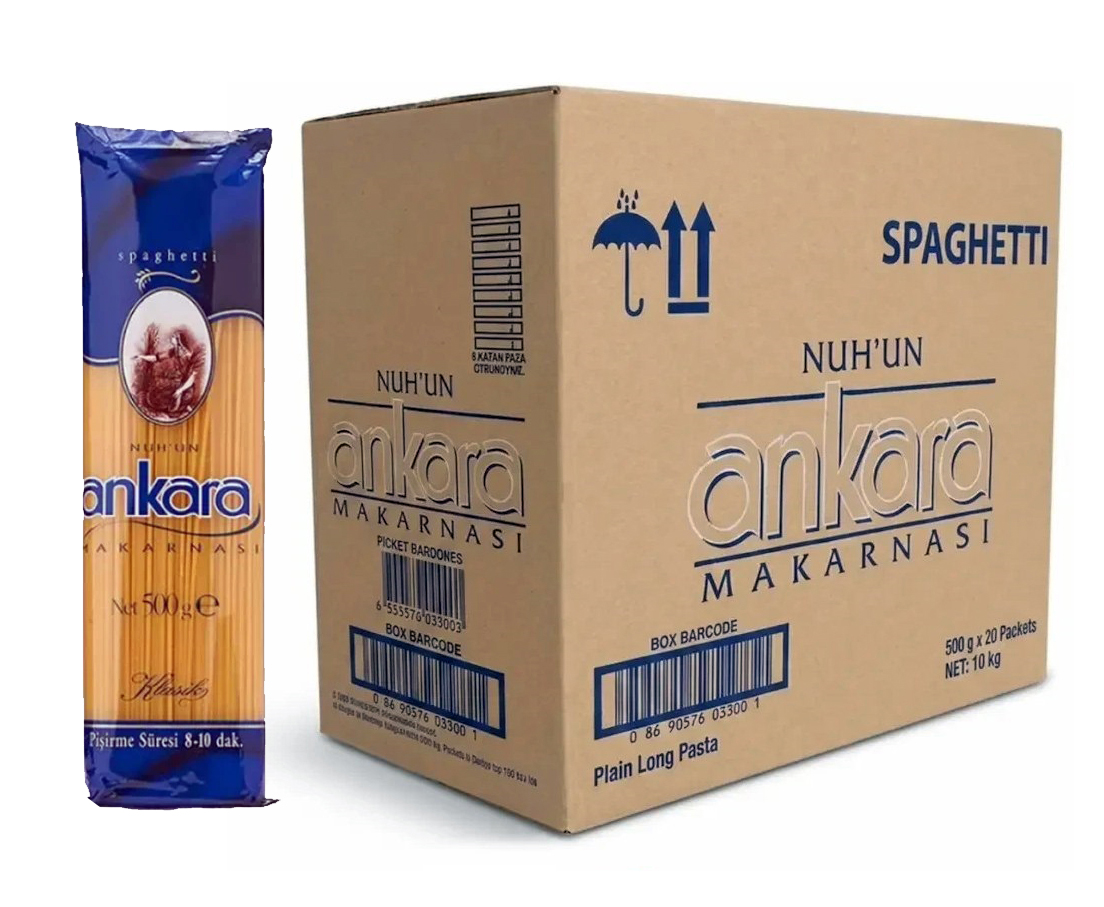 ماکارونی اسپاگتی آنکارا (500گرم) کارتن 20 عددی