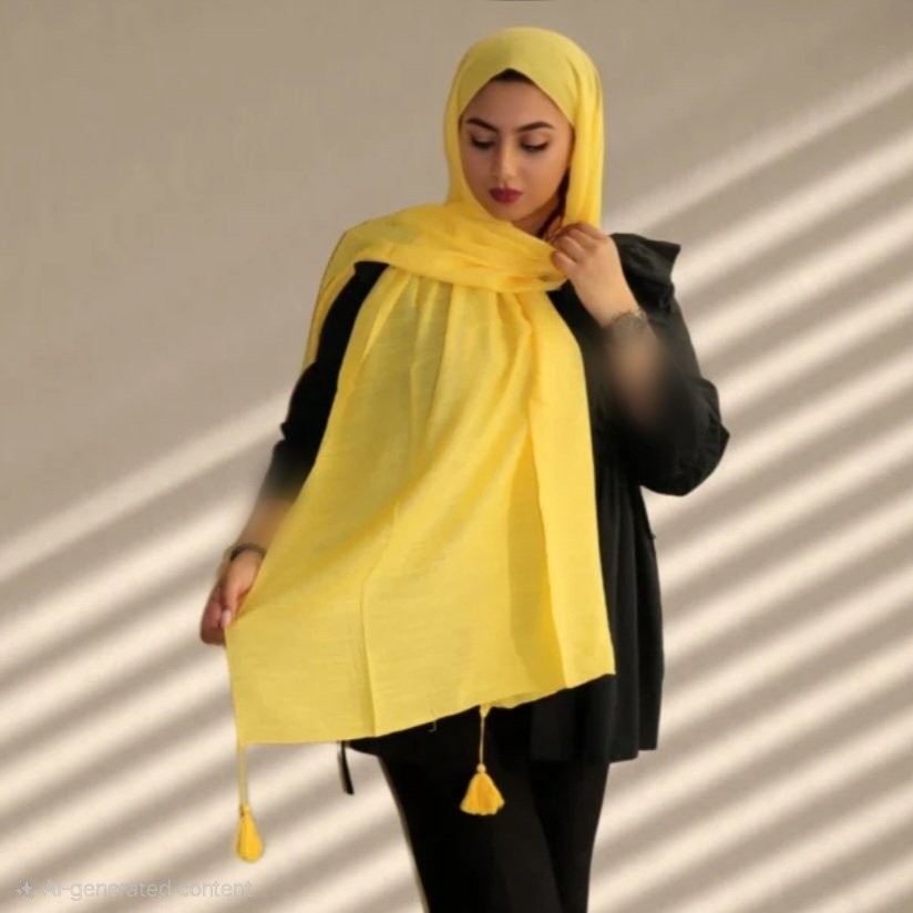 شال نخی منگوله دار - s0114