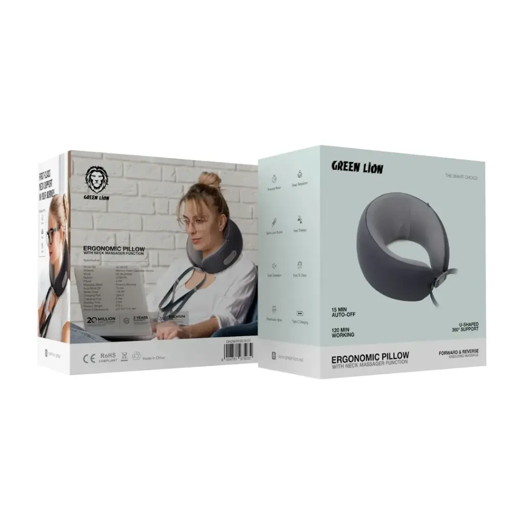 بالش ارگونومیک ماساژور گردن گرین لاین مدل Ergonomic Pillow