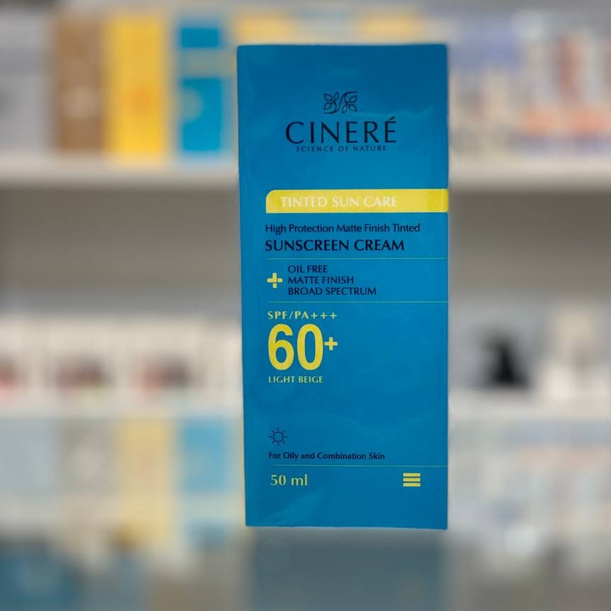 کرم ضدآفتاب رنگی سینره SPF 60+