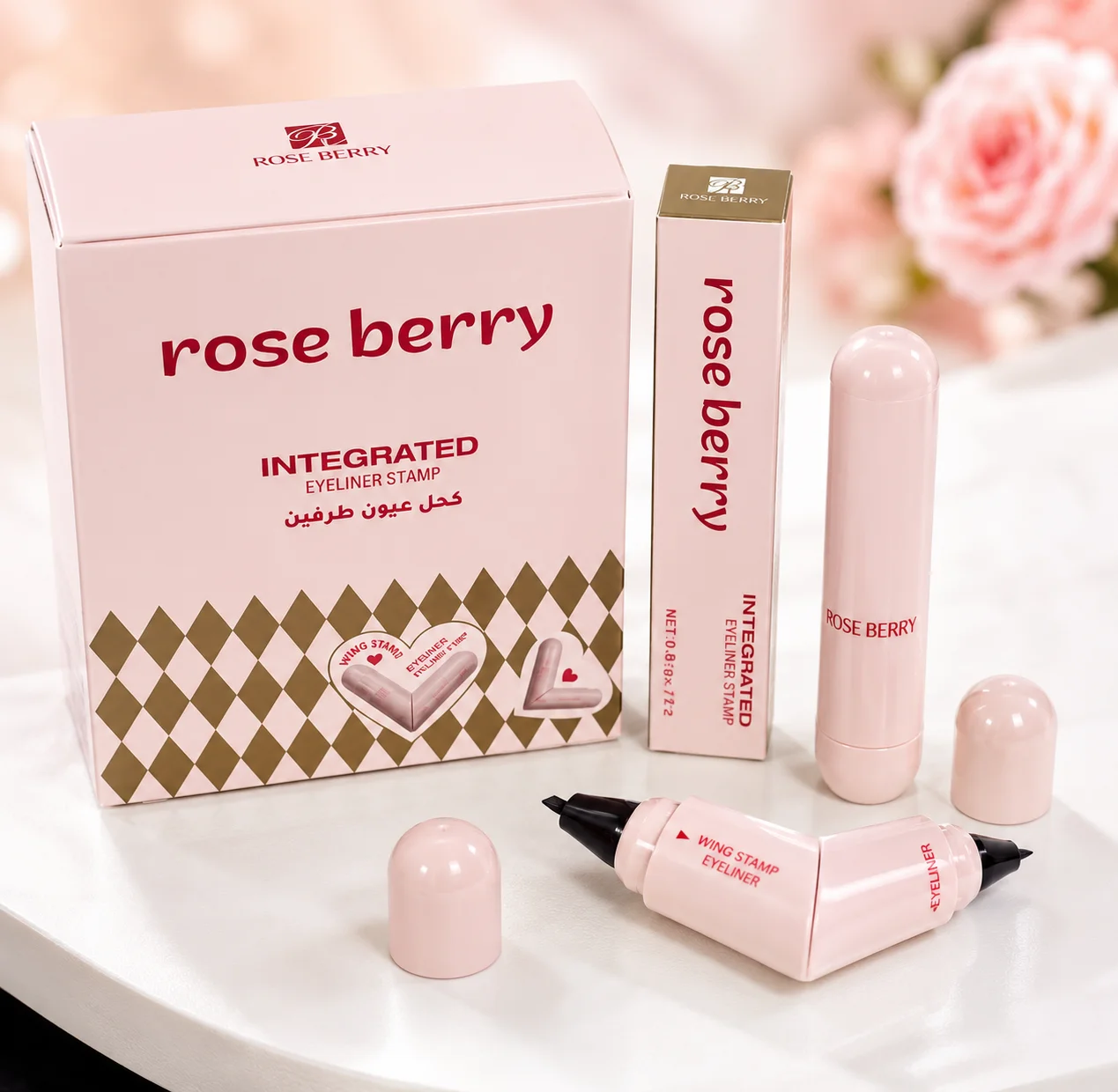 خط چشم استامپری دوطرفه رزبری RoseBerry Integrated Eyeliner Stamp اورجینال