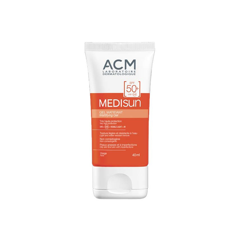 ضد آفتاب SPF 50 بی رنگ ACM مدل MEDIsun Gel Matifiant