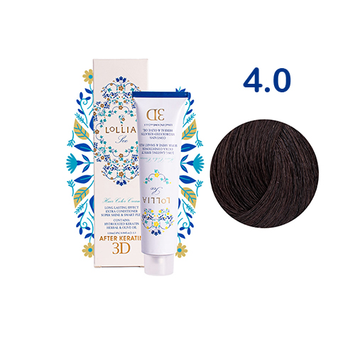 رنگ مو لولیا 4.0 قهوه ای متوسط Lollia 3D Hair Colorجدید