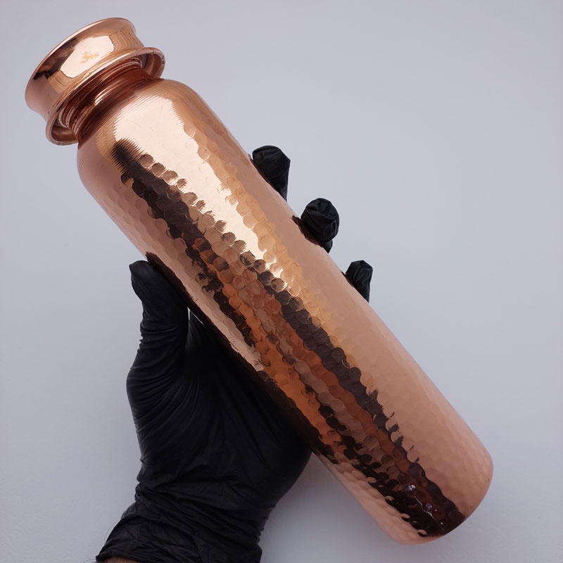 قمقمه مسی زنجان | چکش کاری و نانو شده | حجم 600 ml