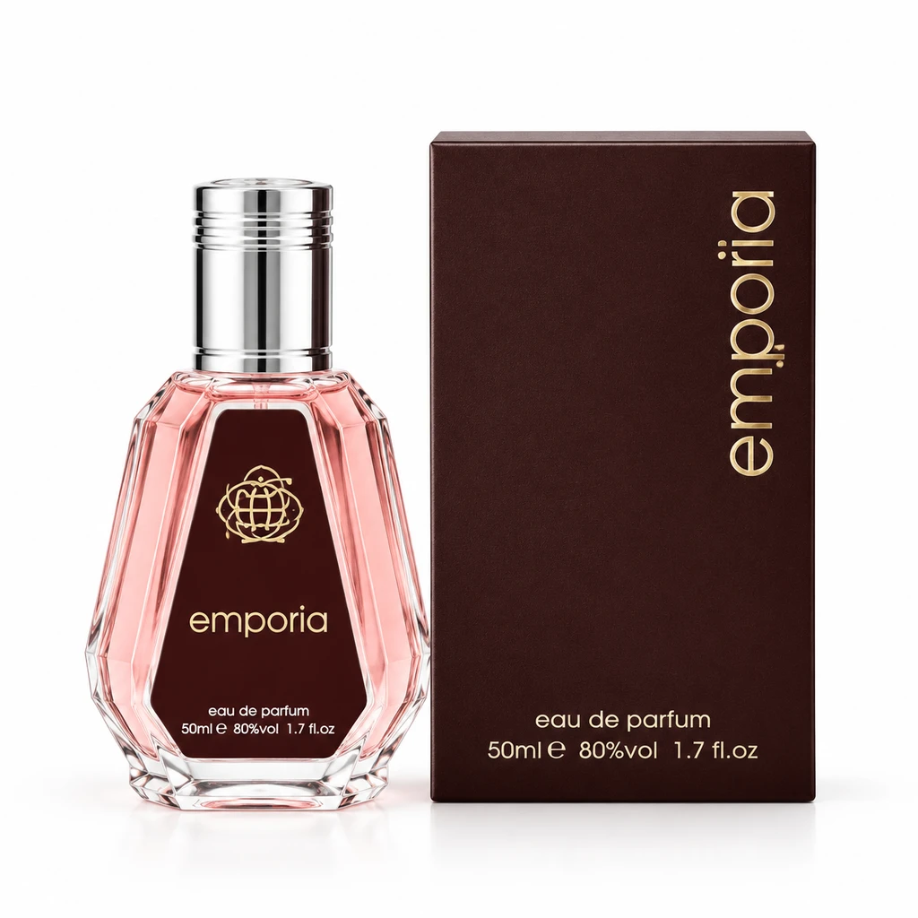 ادکلن زنانه امپوریا (emporia) مشابه ایفوریا زنانه حجم 50 میل رایحه شیرین و چوبی و گرمی