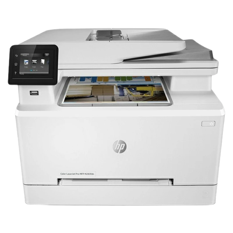 پرینتر اچ پی رنگی چهار کاره با چاپ لیزری مدل Color LaserJet Pro MFP M283fdn، سایز چاپ A4، قابلیت چاپ دو رو، قابلیت اتصا