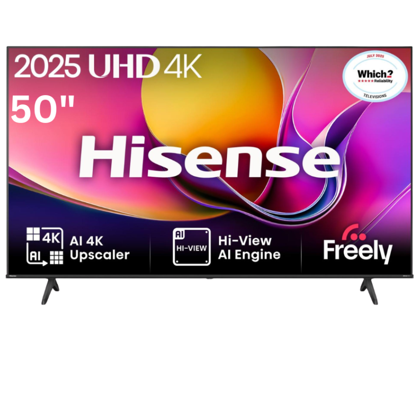 تلویزیون هایسنس مدل A62QS سایز 50 اینچ Ultra HD 4K LEDجدید