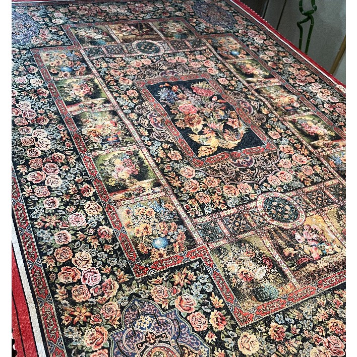 سفره و رومیزی پارچه ای ضدلک طرح هزارگل