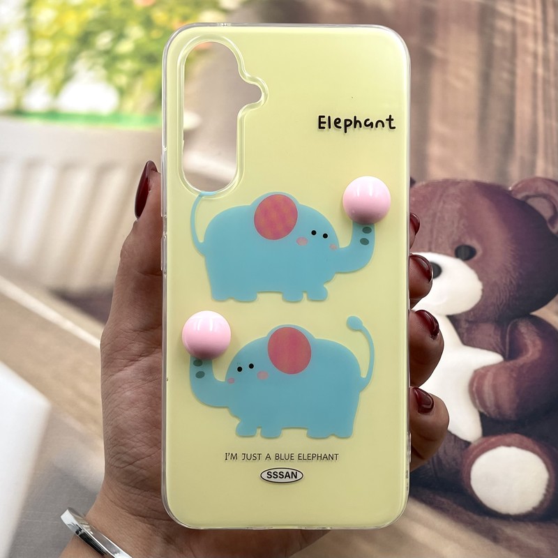 قاب گوشی Galaxy A54 سامسونگ Sweet Case سیلیکونی عروسکی برجسته طرح فیل کد 629406