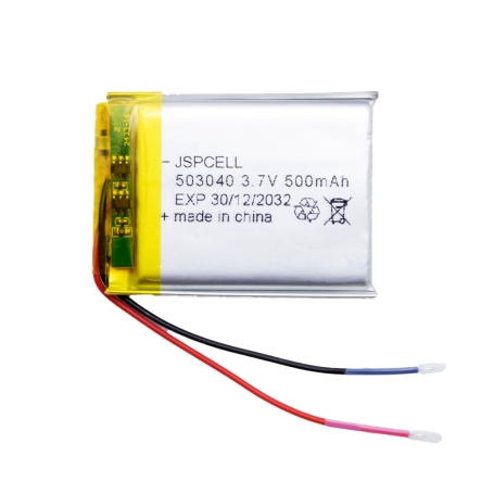 باتری لیتیوم پلیمر 3.7v ظرفیت 500mAh کد 503040جدید