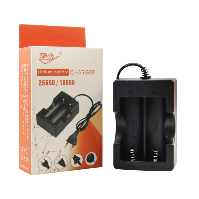 شارژر باتری لیتیوم-یون دوتایی با خروجی USB مارک HWDجدید