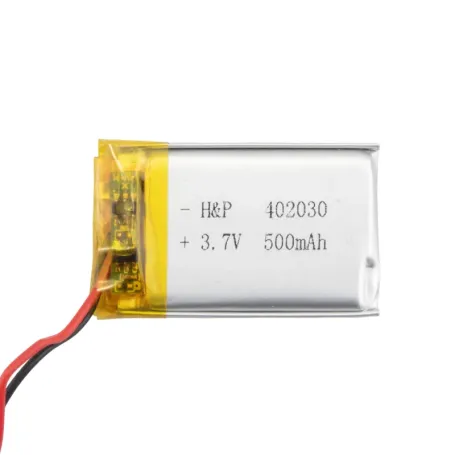 باتری لیتیوم پلیمر 3.7v ظرفیت 500mAh کد 402030جدید