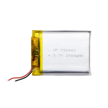 باتری لیتیوم پلیمر 3.7v ظرفیت 2000mAh کد 703443جدید